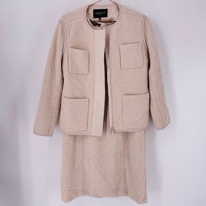 Lafayette 148 Dress Jacket Boucle Wool Suit (Beige not pink)